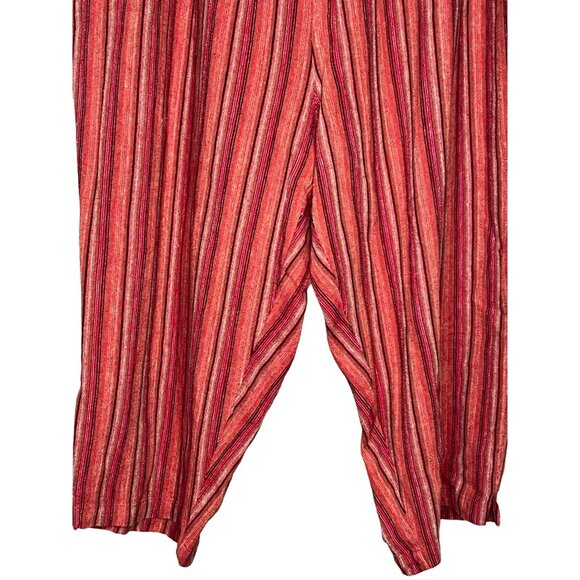 Sag Harbor women’s 1X capris striped elastic waist wide leg colorful pocket - Picture 3 of 12